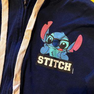 Disney Lilo & Stitch Nerdy Glasses Stitch Reversible Zippered Hoodie